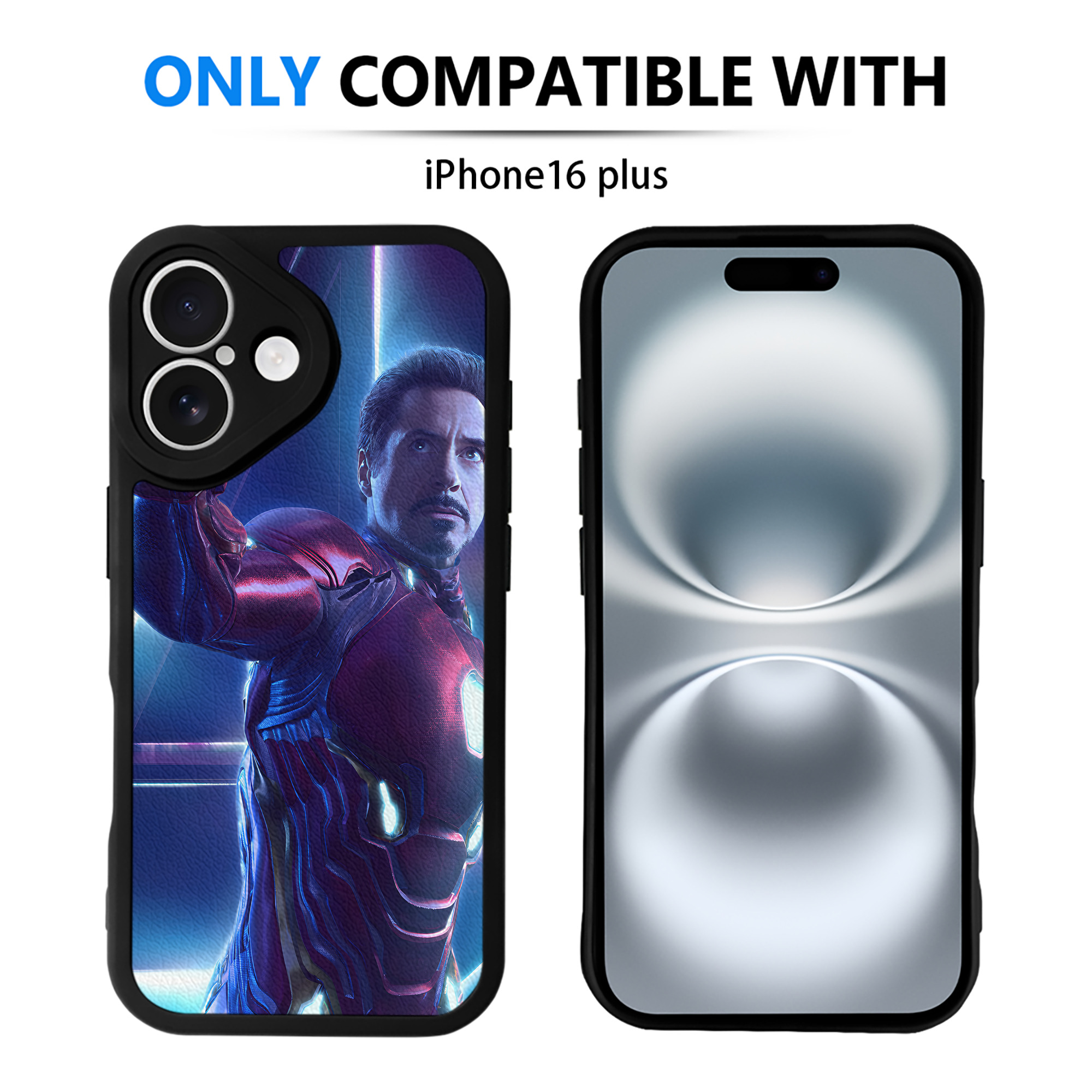 （画像用） アベンジャーズ The Avengers 【iPhone 16シリーズ対応】シリコンスマホケース（レザー調） 材質：シリコン